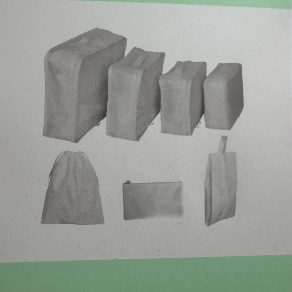 The Spring Shop White Packing Cube Set - Picture 2 of 3